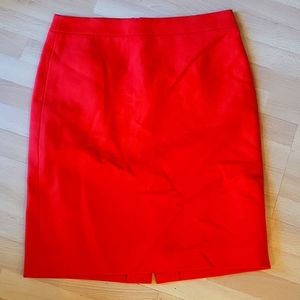 J Crew pencil skirt,  size 4, red/orange. Excellent condition